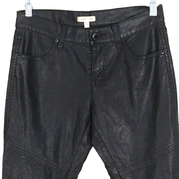 Urban Outfitters Silence & Noise Faux Leather Moto Zip Pants Black Size 27 - Picture 4 of 16